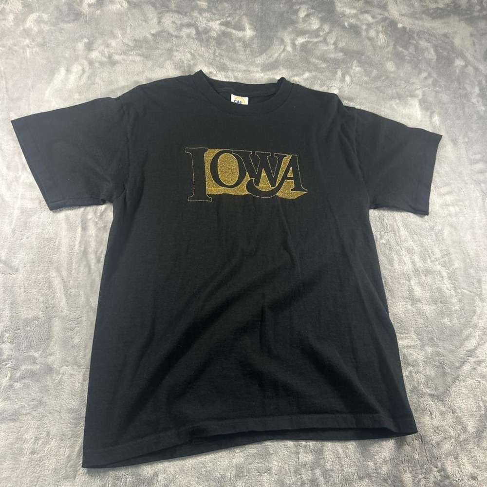 Black and gold‎ University of Iowa single stitch tee